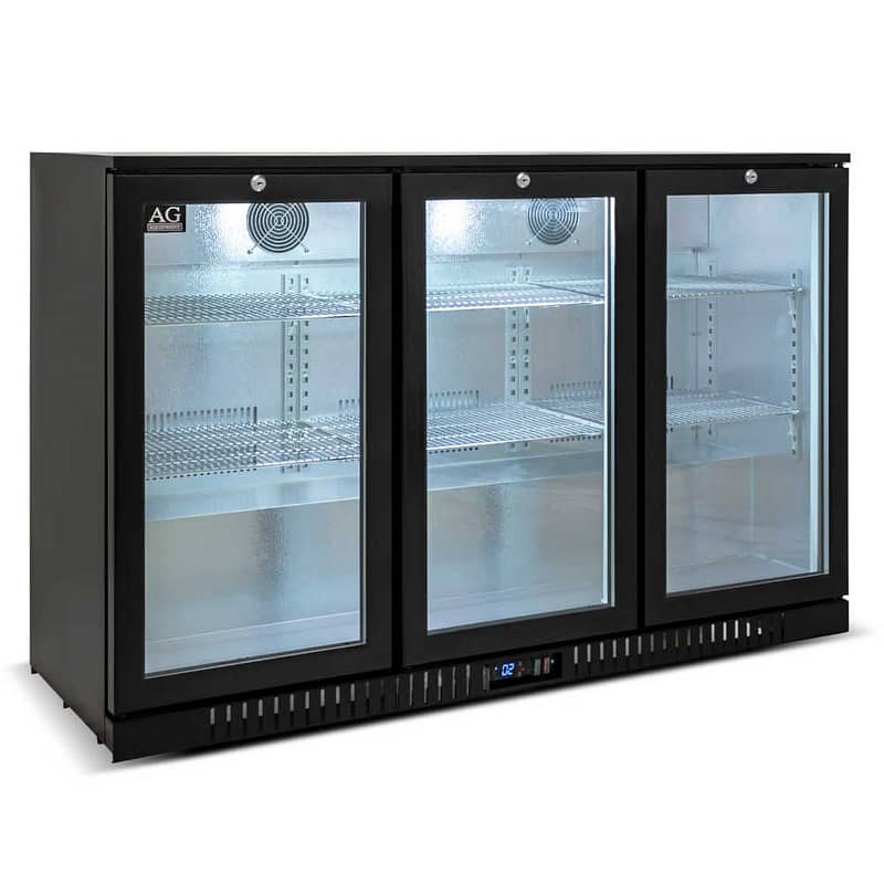 AG 3 Hinged Door Bar Fridge Black – 320L | 3BBR-H