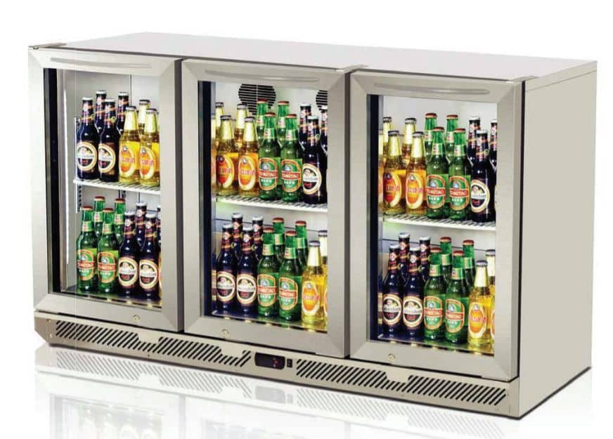 Turbo Air TB13-8H-SWS 190L back bar refrigerator with stainless steel finish.