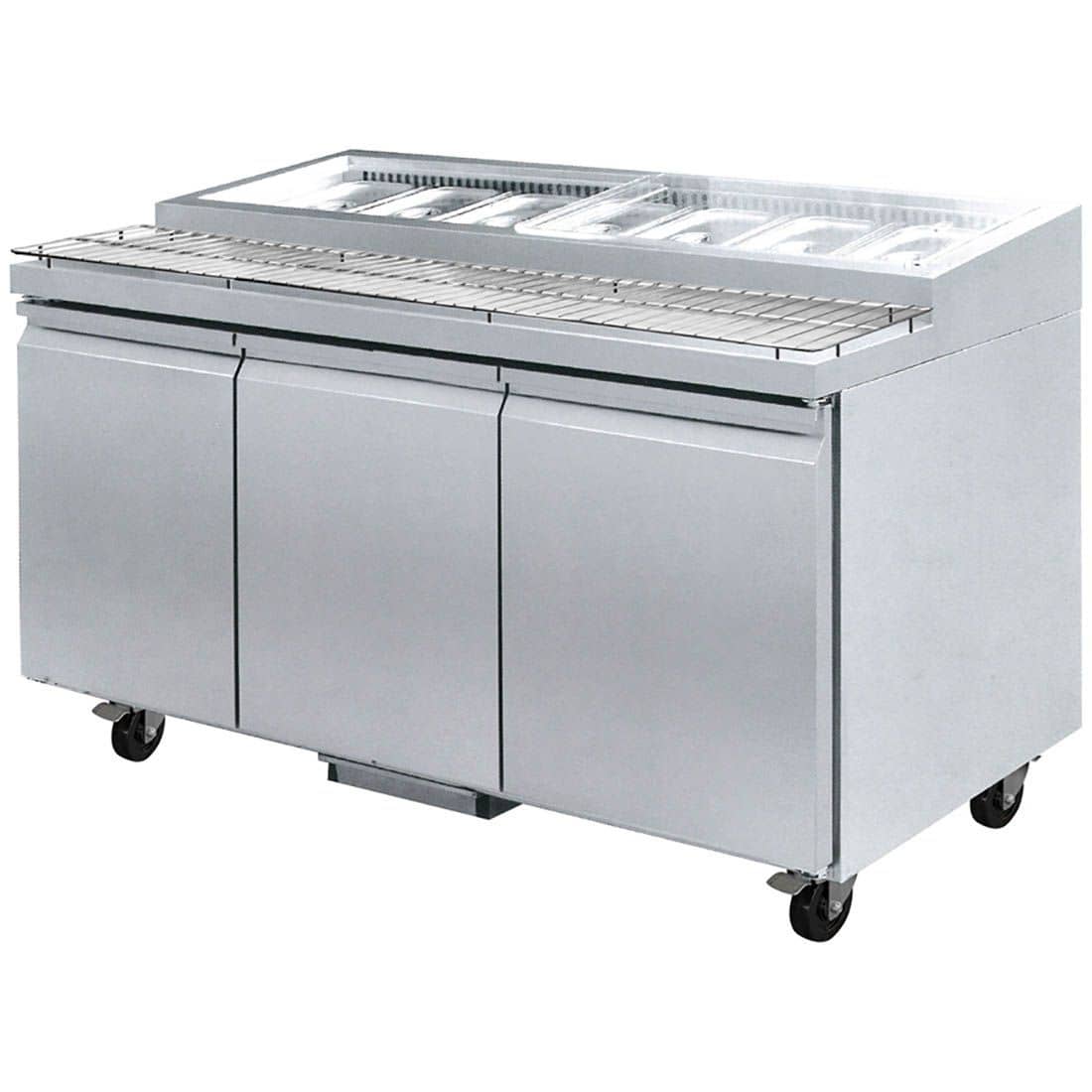 Thermaster PWB200 Three-Door DELUXE Pizza Prep Bench