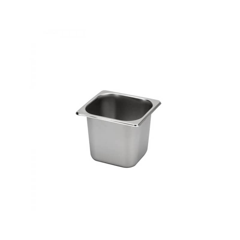Kitchen Knock Stainless Steel Gastronorm Pan 1/6 - 100mm Deep (Pack of 6)