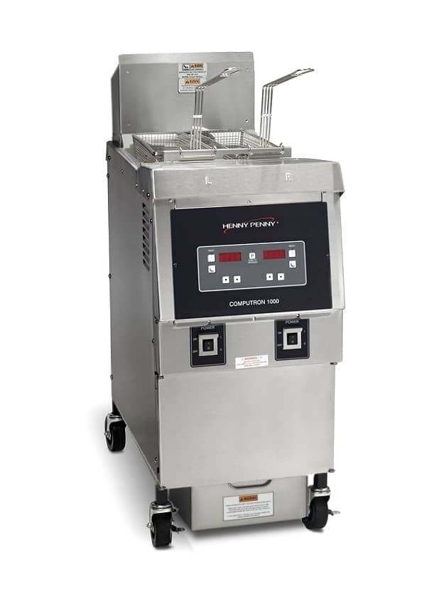 Henny Penny OFG-321 Gas Open Fryer with digital controls and self-oil filtration, made in the USA for efficient and reliable commercial frying.