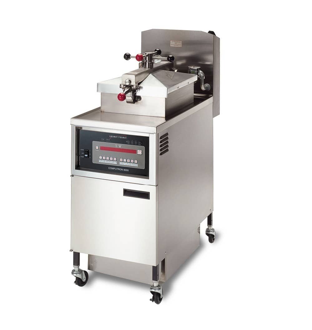 Henny Penny PFE 500 Electric Pressure Fryer - USA-made, high-quality commercial fryer for restaurants and cafes, featuring advanced pressure frying technology for efficient cooking and superior flavor.