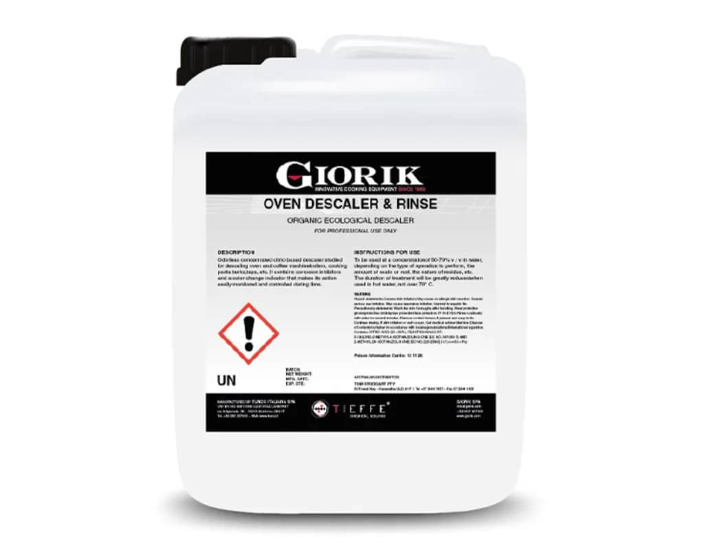 Giorik Descale & Rinse Aid 4 x 5L Bottles for Combi Ovens
