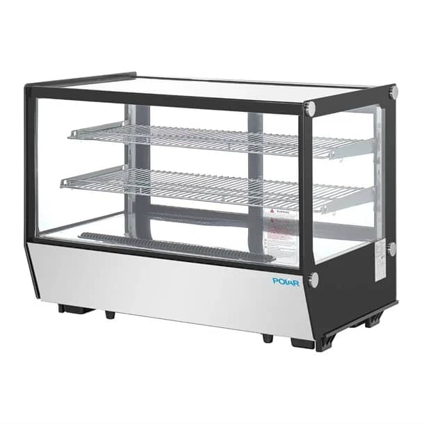 Polar G-Series 160L Counter Display Fridge - Square Glass