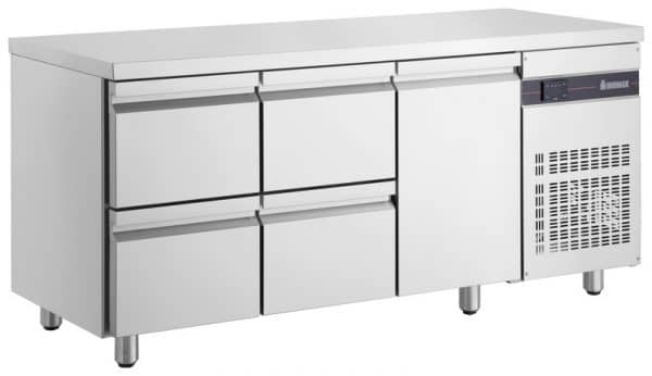 Inomak UBD4000 Under Bar Drawer Fridge with 1 Door and 4 Drawers, 1790mm Stainless Steel