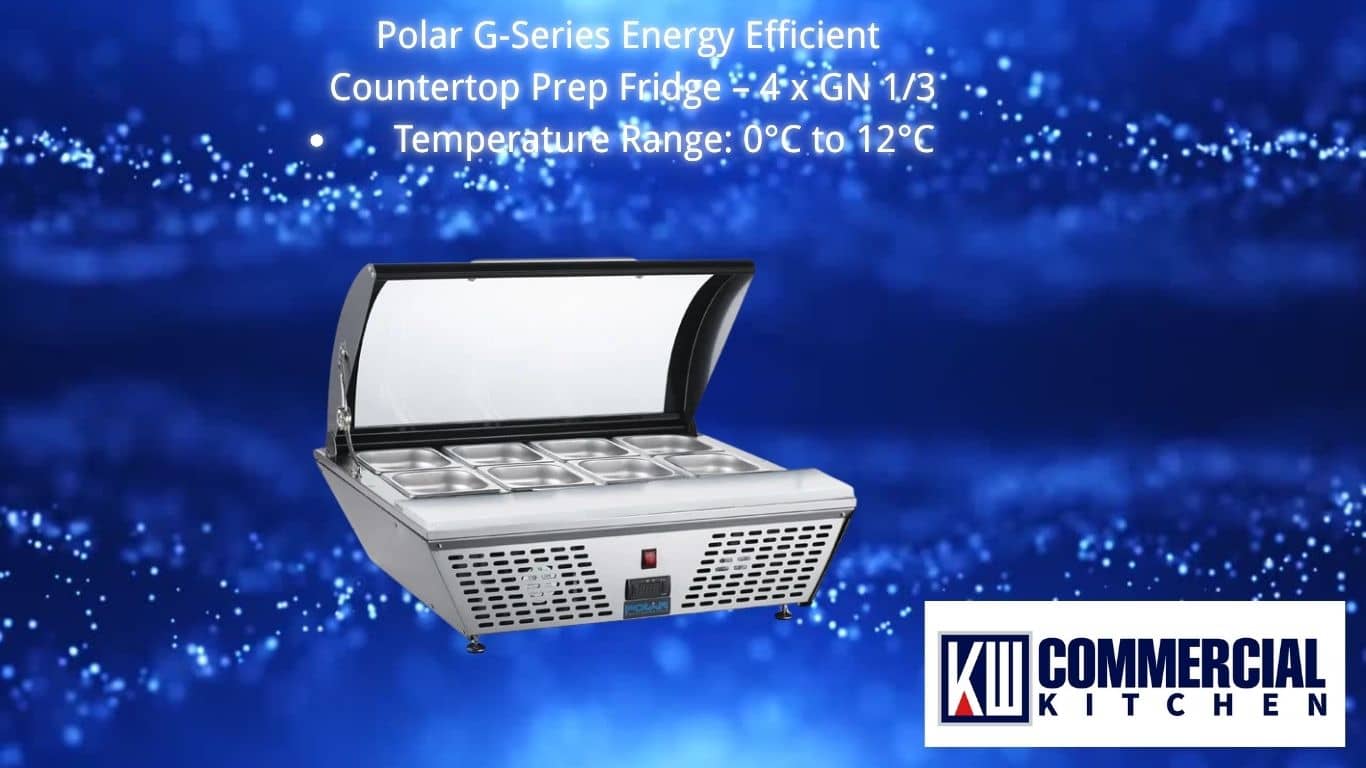 Image of The Hidden Truth About Benchtop Salad Bars: Why Paying More Could Save Your Business Thousands | KW Commercial Kitchen Polar G-Series Energy Efficient Countertop Prep Fridge – 4 x GN 1/3