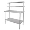 Vogue Table with Gantry Shelf St/St - 1500x 1200x600mm - KW Commercial Kitchen