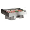 Bonvue FSG2000 Fish Open Display, stainless steel refrigerated showcase for seafood markets.