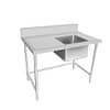 Kitchen Knock Stainless Steel Single Sink Bench – Left Inlet