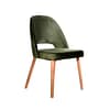 Avocado Velvet Semifreddo Chair with Trojan Oak Legs - Luxurious Comfort for Indoor Settings - KW Commercial Kitchen
