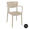 Commercial Grade Taupe Loft Armchair - Heavy Duty One-Piece Armchair by Siesta, Turkey - KW Commercial Kitchen