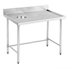 Modular System High Quality Stainless Steel Bench with splashback SWCB-7-1200L - KW Commercial Kitchen