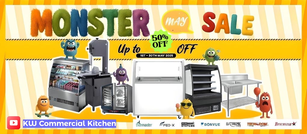 KW Commercial Kitchen 2025 May monthly special, up to 50%