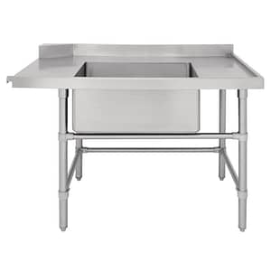 Vogue Dishwasher Inlet Table with Sink 90mm outlet - 1800x700x960mm R/H (DE472)