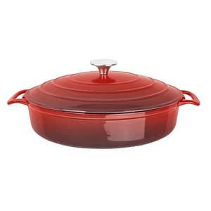Vogue Saute Pan Round Red - 280mm 3.5Ltr