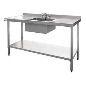 Vogue Single Bowl Sink Double Drainer - 1500mm x 700mm (90mm Drain)
