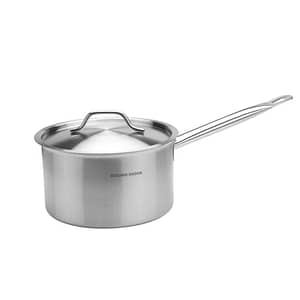 Stainless Steel Sauce Pot with Cover and Handle - Triple Base - 1.9L (SKU: 074519)