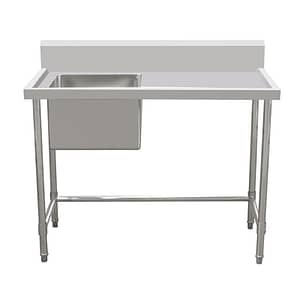 Kitchen Knock Stainless Steel Sink Bench Left 2100x600mm