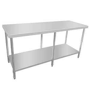 Kitchen Knock Full Stainless Steel Premium Flat Work Bench – 2100 x 600mm