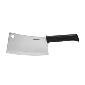 Heavy Duty Stainless Steel Cleaver with Black Handle 230mm Blade 078931