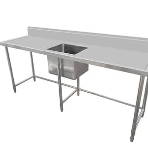 Kitchen Knock Full Stainless Steel Single Sink Bench Leg Brace Centre 2100x700mm