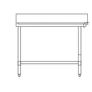 Kitchen Knock Full Stainless Steel Flat Dishwasher Bench Right Inlet 900x700mm