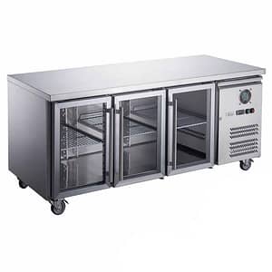 2NDs: FED-X Three Glass Door Bench Fridge XUB6C18G3V-VIC243