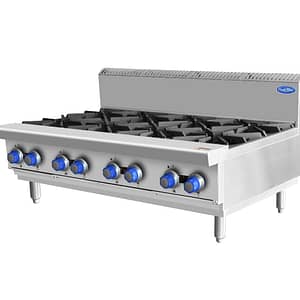 CookRite 8-Burner Open Gas Cooktop NG with Stainless Steel Construction