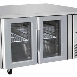 Atosa EPF3721 Two-Door Glass Cooling Fridge Table - 1360mm