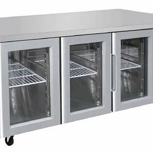 Atosa EPF3731 Three-Door Glass Cooling Fridge Table - 1795mm