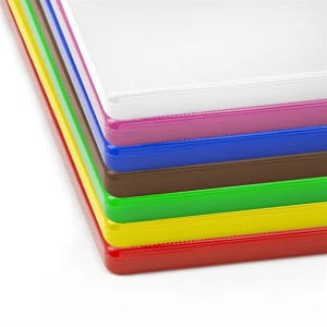 Hygiplas Low Density Set of 7 Chopping Board Set - 450x300x10mm