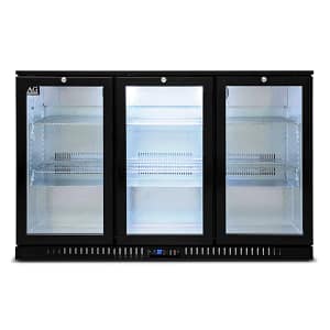 AG 3 Hinged Door Bar Fridge Black – 320L Beverage Fridge
