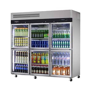 Turbo Air KR65-6G(HC) ShowcasePro 6 Half Glass Door Display Fridge – 1868L Capacity