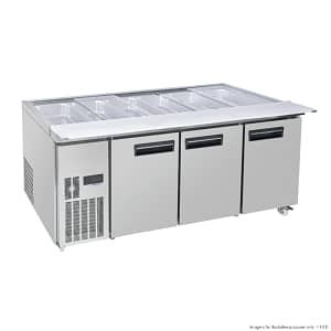 Thermaster Three Door Cold Bench Salad Station 6x1/1 GN Pans PG210FA-XB
