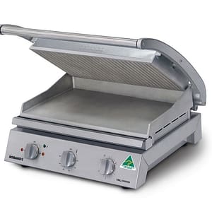 Roband GSA815R Grill Station - 8 Slices Smooth Bottom & Ribbed Top