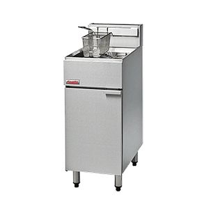 alt="FastFri FF18 Gas Deep Fryer – 400mm Single Pan 18L"