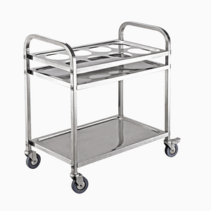 Kitchen Knock Stanless Steel Serving Trolley with Bowl Holder 402956