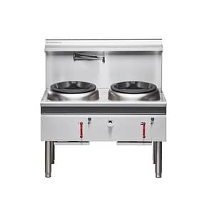 Cobra CW2H-CD - 1200mm Gas Waterless Wok with 1 Chimney Burner and 1 Duckbill Burner