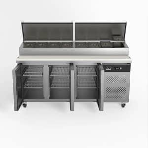 3 Door Saladette with 1/3 GN trays x 8