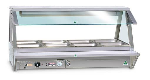 Roband E-SNZ23 Sneeze Guard for E23 Food Display Bar - 1027 x 285mm, Australian Made