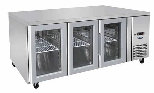 Atosa EPF3731 Three-Door Glass Cooling Fridge Table - 1795mm