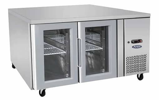 Atosa EPF3721 Two-Door Glass Cooling Fridge Table - 1360mm