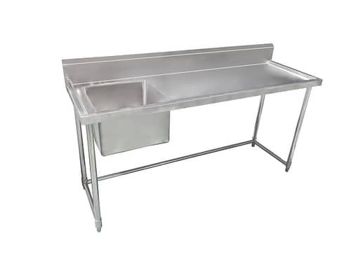 Kitchen Knock Full Stainless Steel Double Sink Bench – 1800x600mm