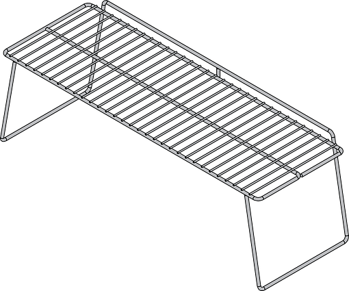 Roband SM24 Stainless Steel Midshelf for Double Row Food Bars