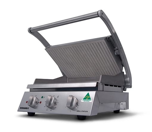 Roband GSA610R Grill Station - 6 Slices Smooth Bottom & Ribbed Top, 10A