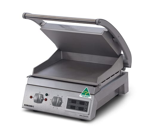 Roband GSA610SE Grill Station Smooth Plates - 6 Slices - Electronic Timer, 10A