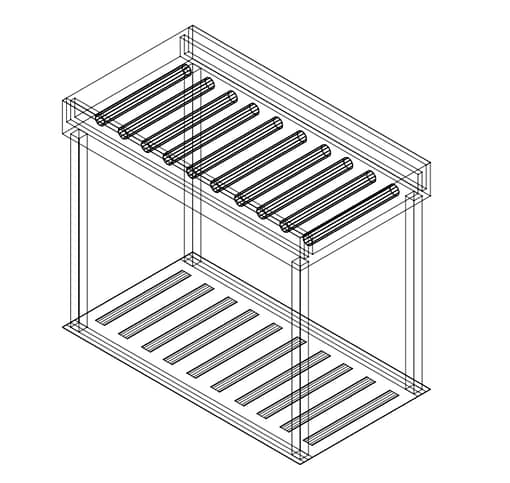Fagor Stainless Steel Rolling Table for 3 Baskets - MR3C