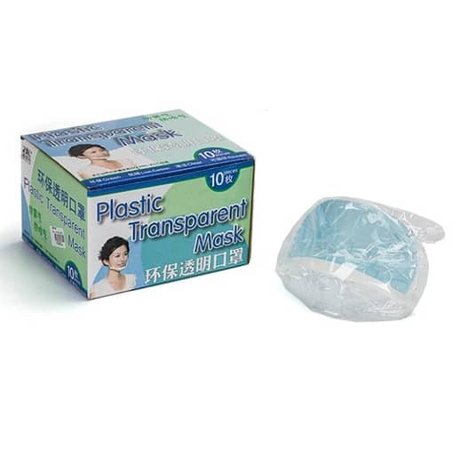 Plastic Transparent Mask for food service 056611