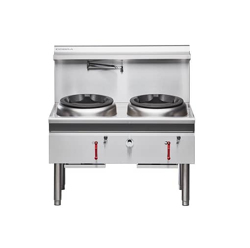 Cobra CW2H-CD - 1200mm Gas Waterless Wok with 1 Chimney Burner and 1 Duckbill Burner