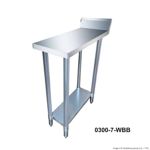FED Economic 304 Grade Stainless Steel Table with Splashback